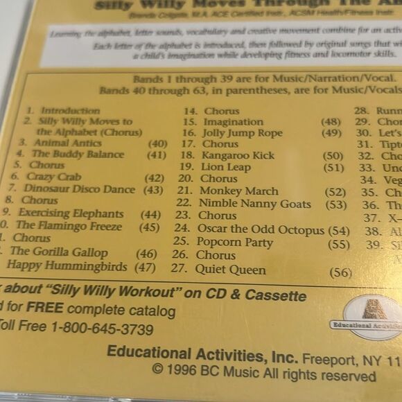 Silly Willy Moves Through The ABCs Educational CD - Picture 3 of 5